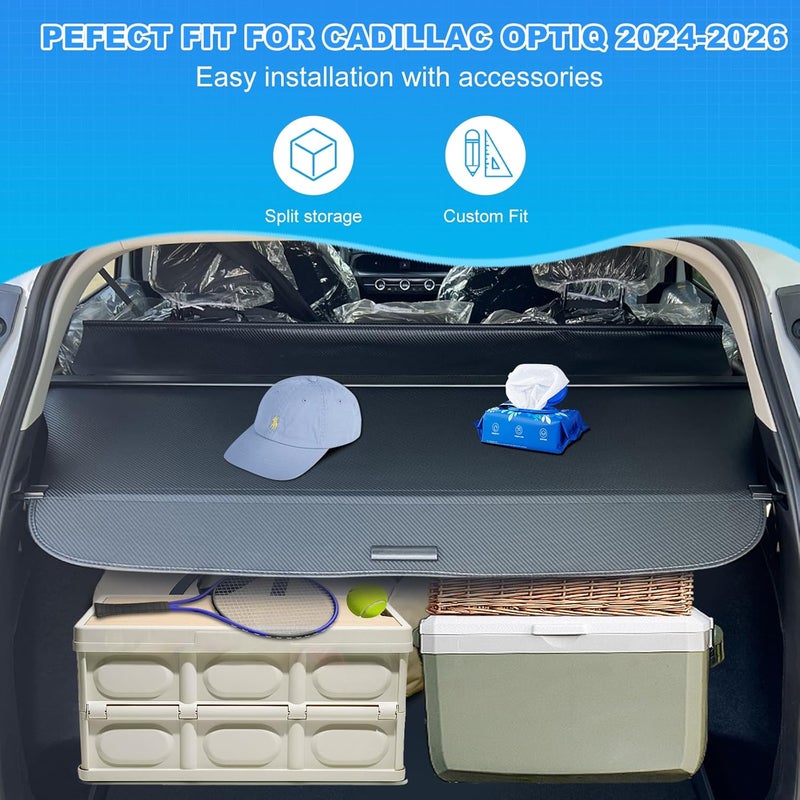 AUXKO Retractable Cargo Cover for Honda CRV 2023-2026, Trunk Cover Shade Cover for 2025 2026 Honda CRV, Shielding Shade Anti-Peeping Luggage Privacy Screen,Carbon Fiber(NOT for Sport Touring Hybrid) - Image 2
